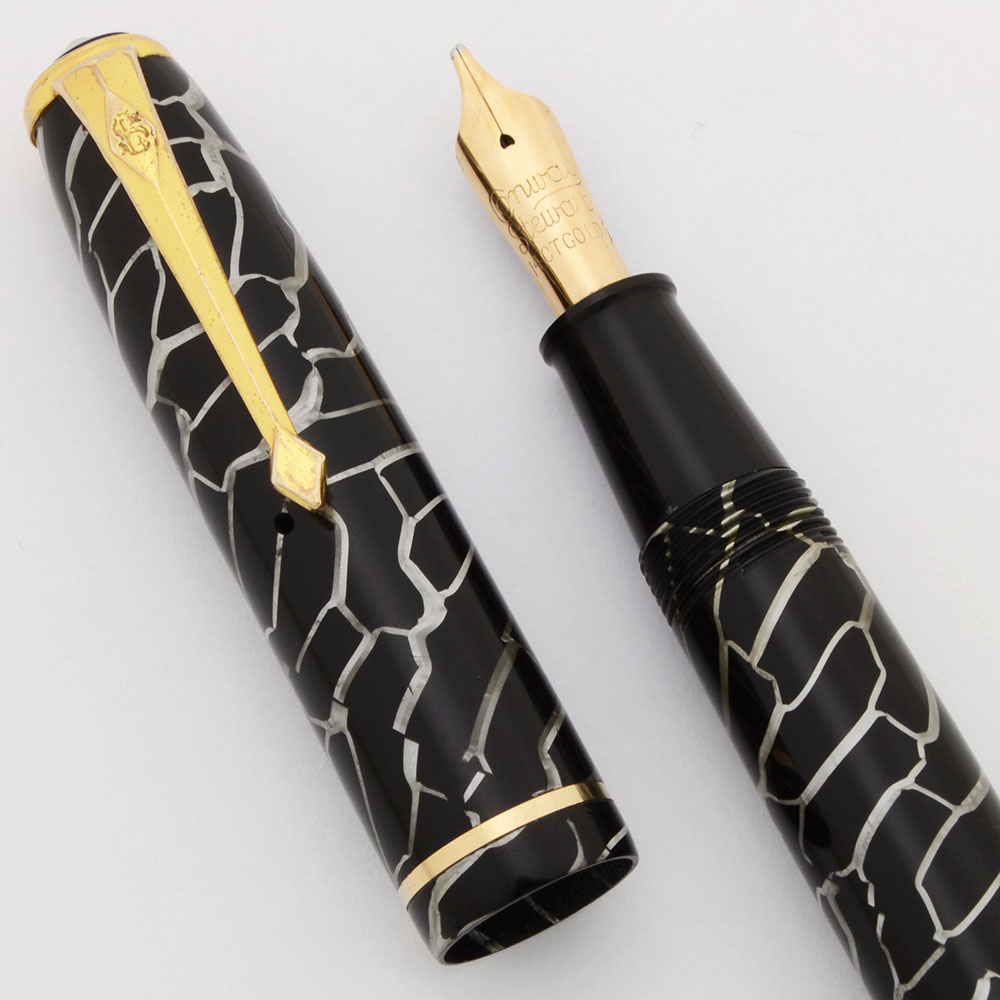 Conway Stewart 28 Fountain Pen (1950s) - Cracked Ice, Lever Filler